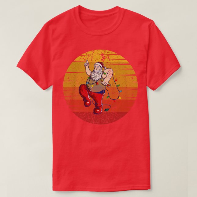 Santa Claus Beer Fairy Lights 1 T-Shirt (Design vorne)