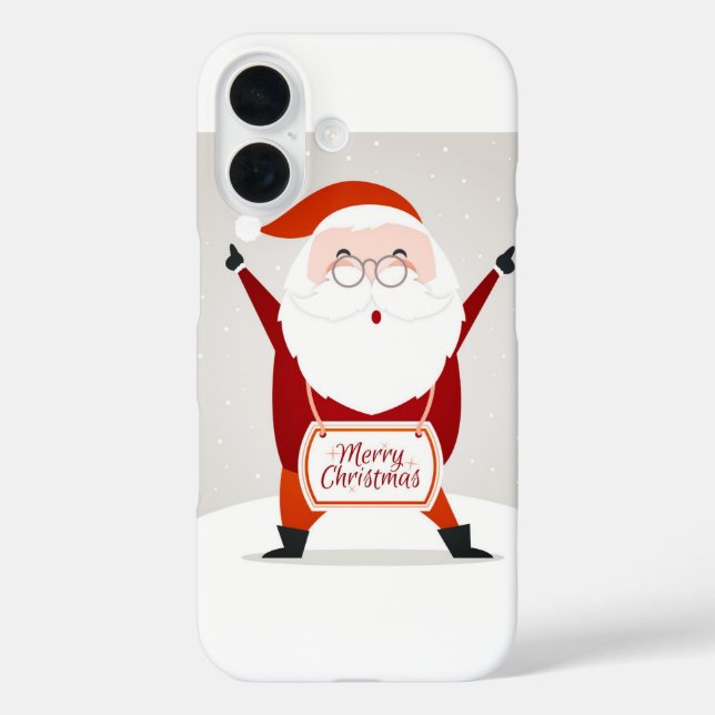 Santa Claus Begrüßung iPhone 16 Hülle (Rückseite)