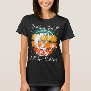 Santa Claus beim Angeln, Angler T-Shirt