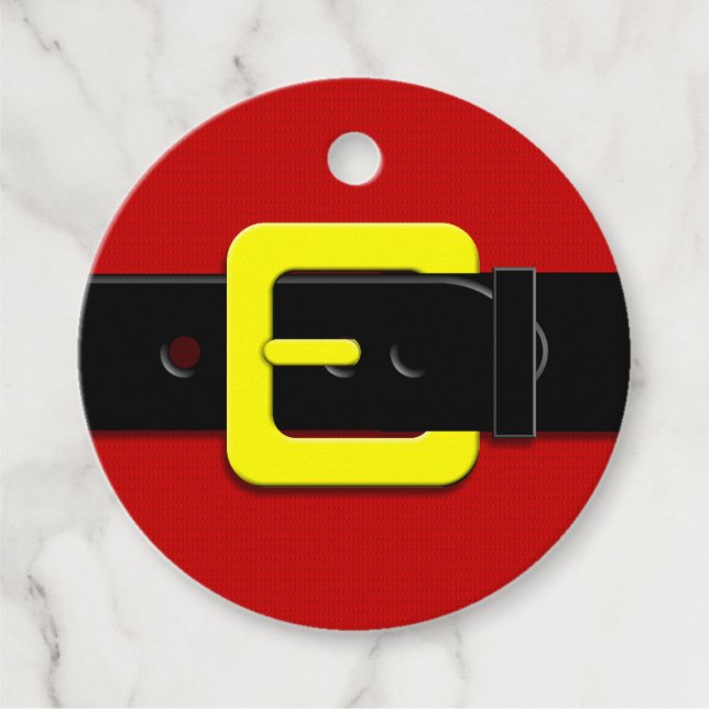 Santa Claus Belt Geschenkanhänger (Vorderseite)