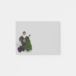 Santa Claus Biker Leather Dress Post-it Klebezettel
