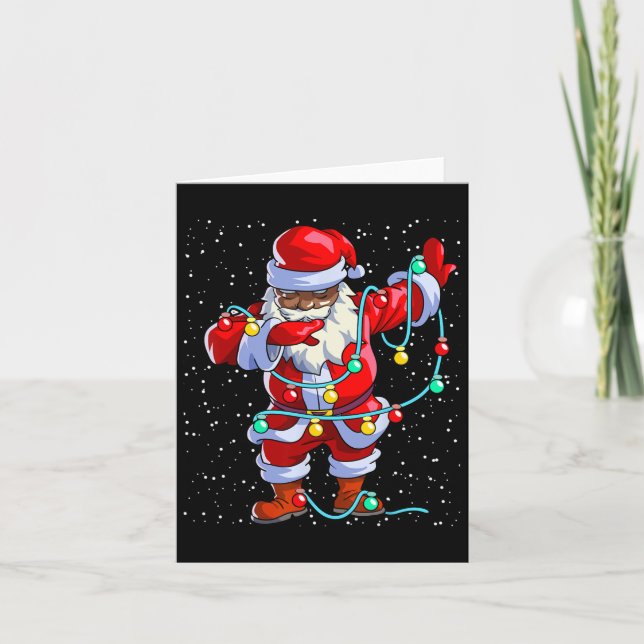 Santa Claus Black Christmas Afro Afro American Karte (Vorderseite)