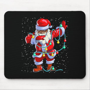 Santa Claus Black Christmas Afro Afro American Mousepad