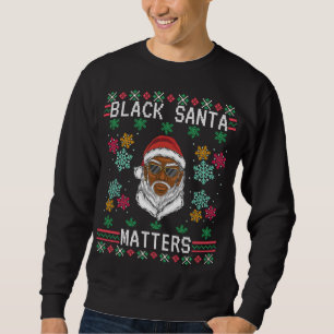 Santa Claus Black Matters Christmas Pajama Familie Sweatshirt