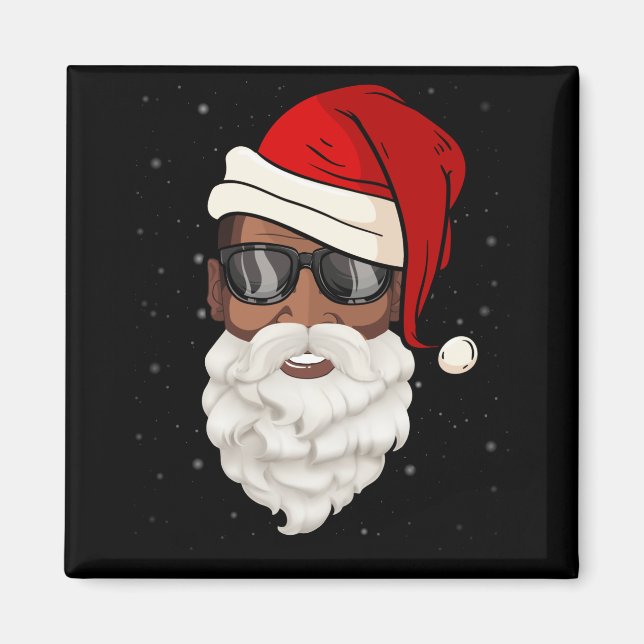 Santa Claus Black Xmas Santa Afro American Magnet (Vorne)