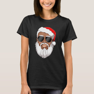 Santa Claus Black Xmas Santa Afro American T-Shirt