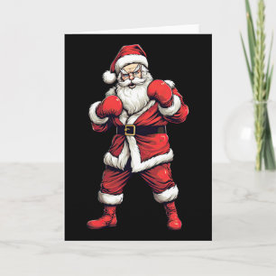 Santa Claus Boxer Boxen Kickboxen Weihnachten Xmas Karte