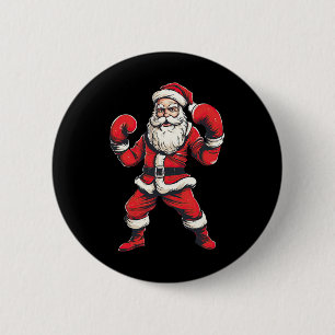 Santa Claus Boxer Boxen Kickboxen Weihnachtsmarkt Button