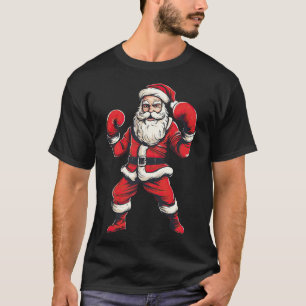 Santa Claus Boxer Boxen Kickboxen Weihnachtsmarkt T-Shirt