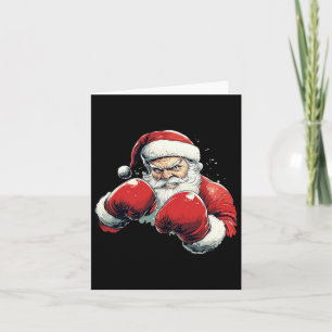 Santa Claus Boxing - Weihnachtsmann mit Boxhandsch Karte