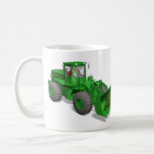 Santa Claus Bulldozer Operator Kaffeetasse (Links)