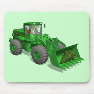 Santa Claus Bulldozer Operator Mousepad