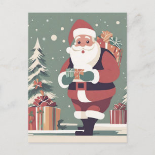 Santa Claus carte moderne de Noël du milieu du siè