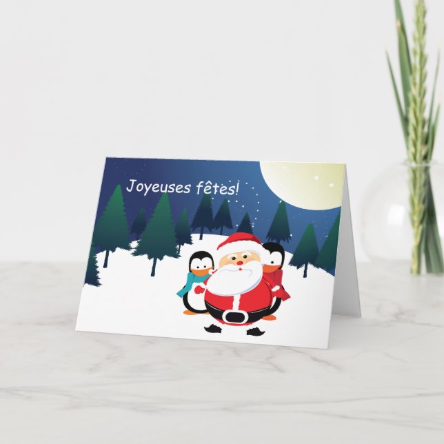 Santa Claus Cartes Feiertagskarte (Vorderseite)