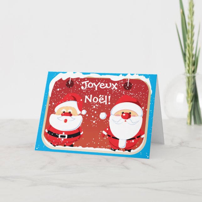 Santa Claus Cartes Feiertagskarte (Vorderseite)
