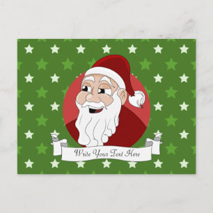 Santa Claus Cartoon Feiertagspostkarte