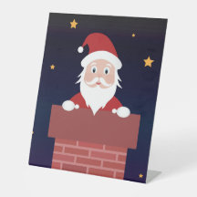 Santa Claus Cartoon Weihnachtsnacht den Schornstei