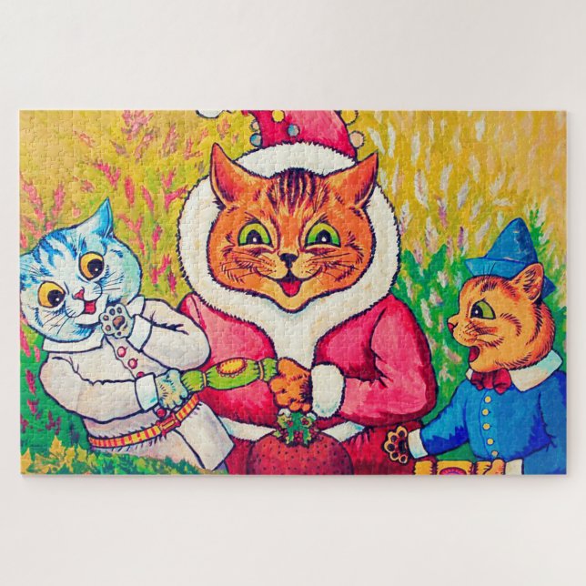 Santa Claus Cat, Louis Wain (Horizontal)
