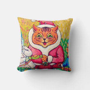 Santa Claus Cat, Louis Wain Kissen