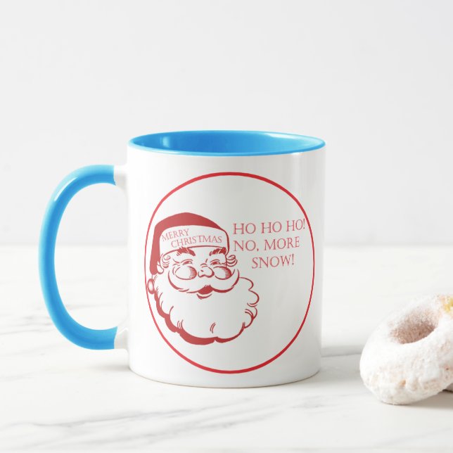 Santa Claus Christmas Coffee Mug Cute & Funny Tasse (Mit Donut)