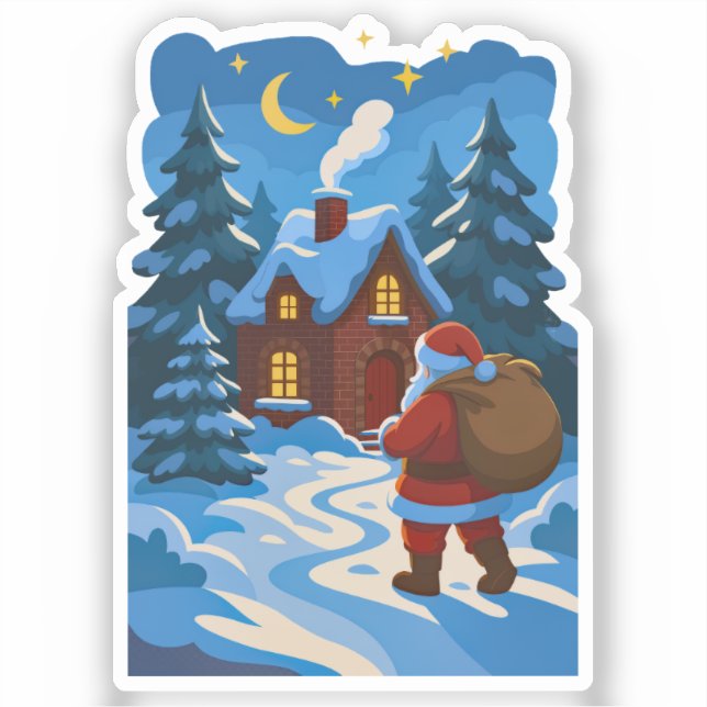 Santa Claus Christmas decorative vinyl Aufkleber (Vorderseite)