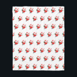 Santa Claus Christmas Fleece Blanket<br><div class="desc">Weihnachtscreme</div>