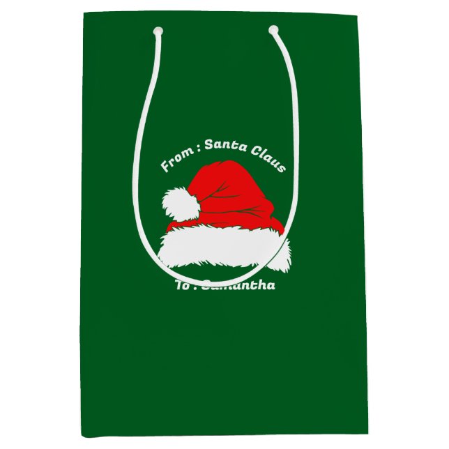 Santa Claus Christmas Gift Mittlere Geschenktüte (Vorderseite)