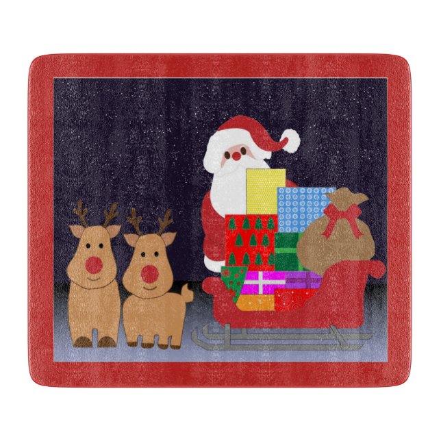 SANTA CLAUS CHRISTMAS SCHNEIDEBRETT (Vorderseite)