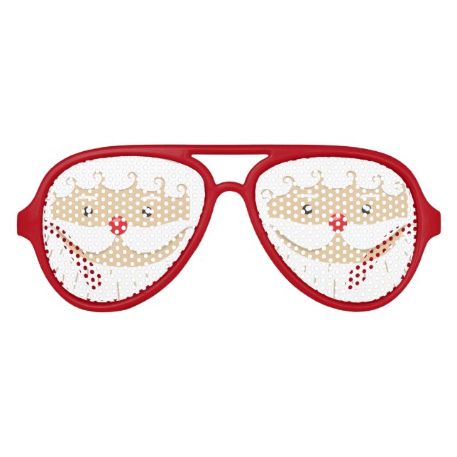 SANTA CLAUS CHRISTMAS SUNGLASSES FUN-Brille! Partybrille (Vorderseite)