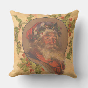 Santa Claus Christmas Vintage Portrait Kissen