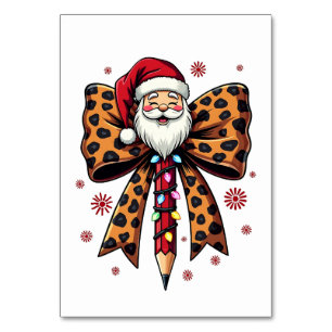 Santa Claus Coquette Bogen Schule Lehren Tischnummer