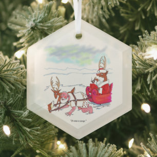 Santa Claus Coup Sechseck Glasornament Ornament Aus Glas
