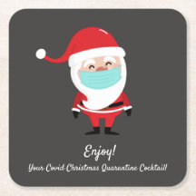 Santa Claus Covid Christmas Quarantine Cocktail
