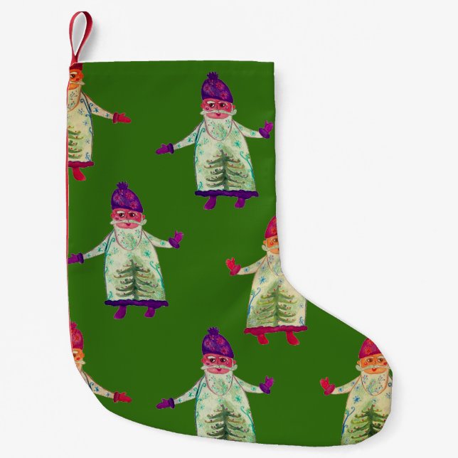 Santa Claus Custom Christmas Strumpf Kleiner Weihnachtsstrumpf (Vorderseite)