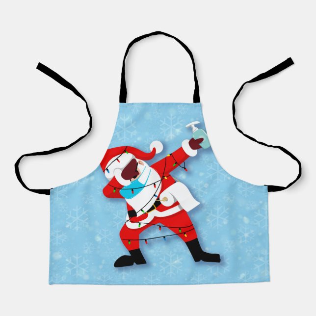 Santa Claus Dabbing Christmas covid Schürze (Vorderseite)
