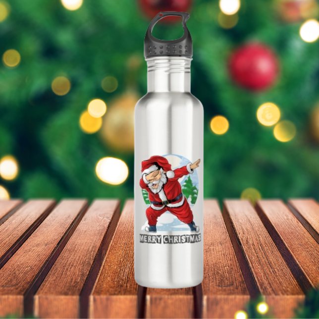 Santa Claus Dabbing Dance Steel Water Flasche Edelstahlflasche (Von Creator hochgeladen)