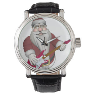 Santa Claus, der Elektrische Gitarre spielt Armbanduhr