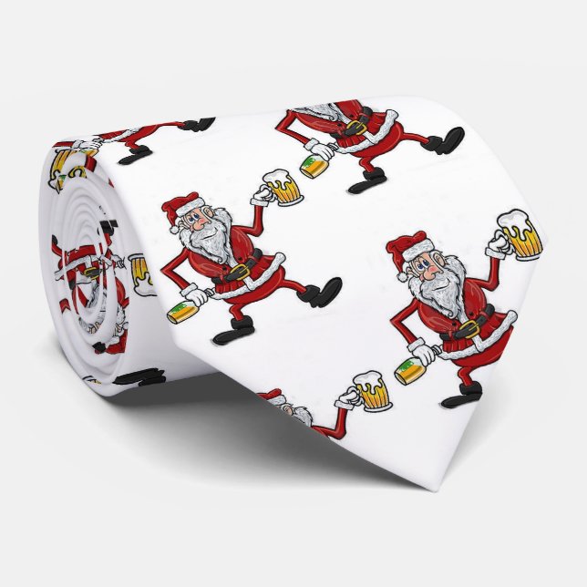 ***SANTA CLAUS DIE GESAMTE BIERDRINKER*** KRAWATTE (Gerollt)