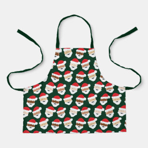 Santa Claus Diverse Green Red Cartoon Weihnachten Schürze