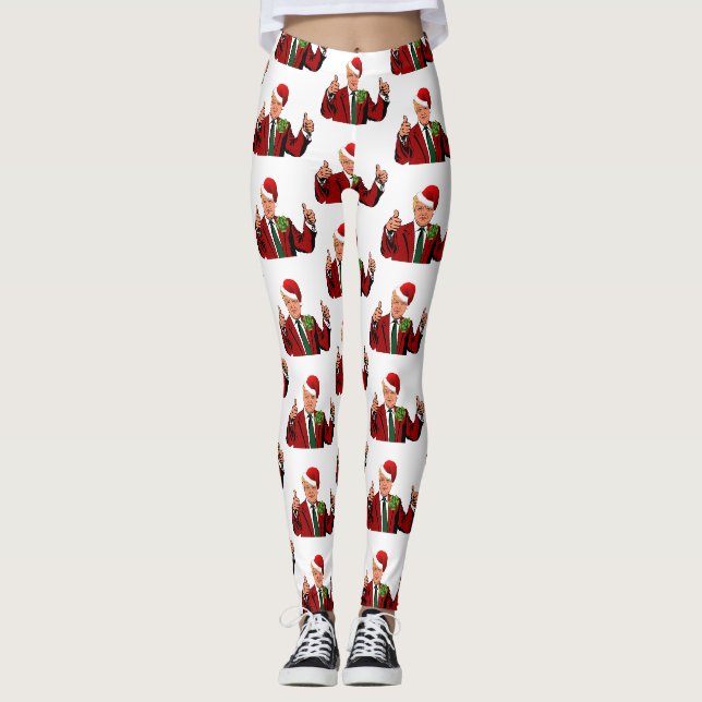 Santa Claus Donald Trump Leggings (Vorderseite)