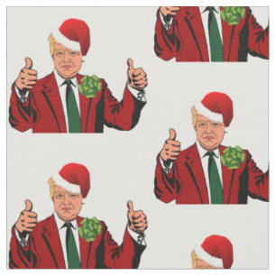 santa claus donald trump tissu de noël