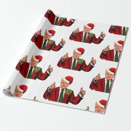 santa claus donald trump's wrastmas papier geschenkpapier