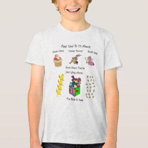 Santa Claus~Easter Bunny~Tooth Fairy~Birds & Biene Tri-Blend Shirt