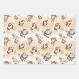 Santa Claus Elf Geschenkpapier Set