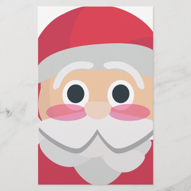 Santa claus emoji briefpapier (Vorderseite)