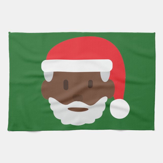 Santa claus emoji geschirrtuch (Horizontal)