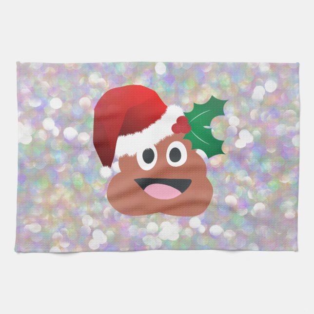 Santa claus emoji küchentuch (Horizontal)