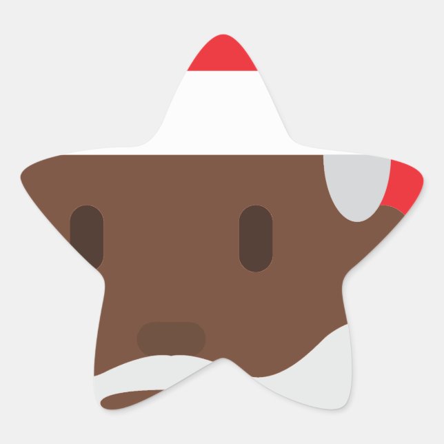 Santa claus emoji  Stern-Aufkleber (Vorderseite)