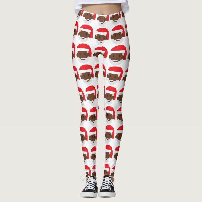 Santa claus emoji xmas Leggings (Vorderseite)