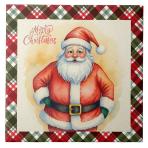 Santa Claus et Carreaux de céramique Motif de Noël